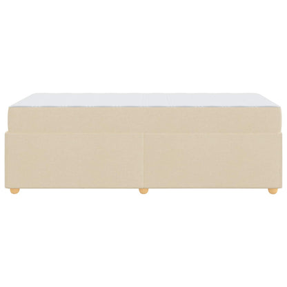 Struttura del letto con materasso Crema 80 x 200 cm Tessuto