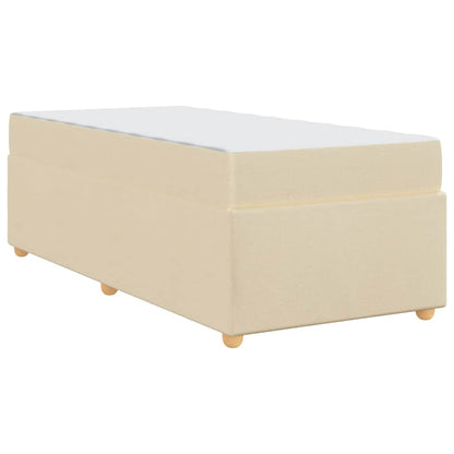 Struttura del letto con materasso Crema 90 x 190 cm Tessuto | homemem39