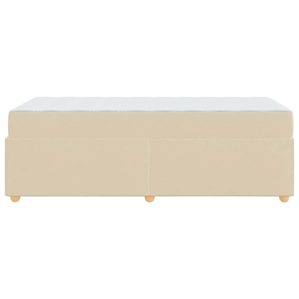 Struttura del letto con materasso Crema 90 x 190 cm Tessuto | homemem39