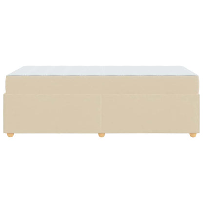 Struttura del letto con materasso Crema 90 x 190 cm Tessuto | homemem39