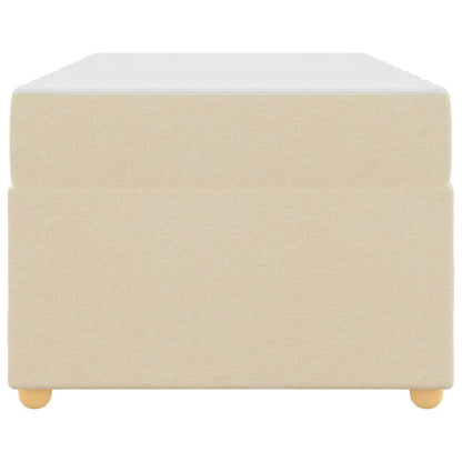 Struttura del letto con materasso Crema 90 x 200 cm Tessuto