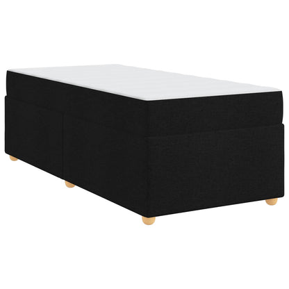 Struttura del letto con materasso Nero 100 x 200 cm Tessuto | homemem39