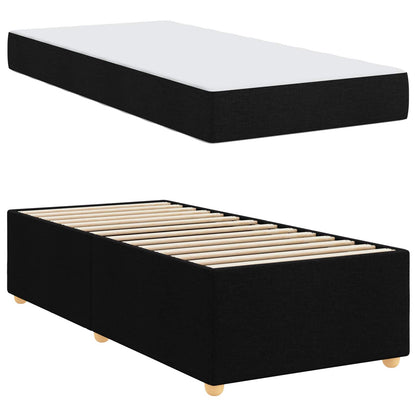 Struttura del letto con materasso Nero 100 x 200 cm Tessuto | homemem39