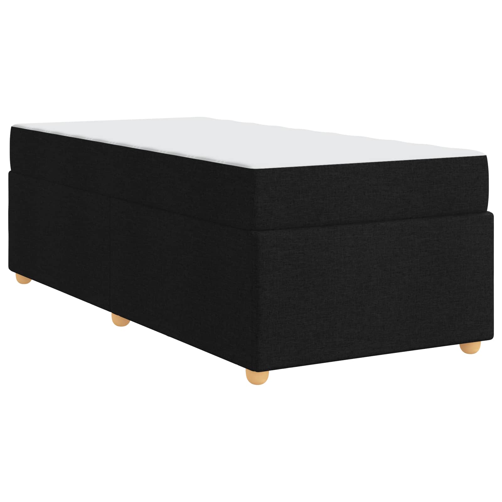 Struttura del letto con materasso Nero 100 x 200 cm Tessuto | homemem39