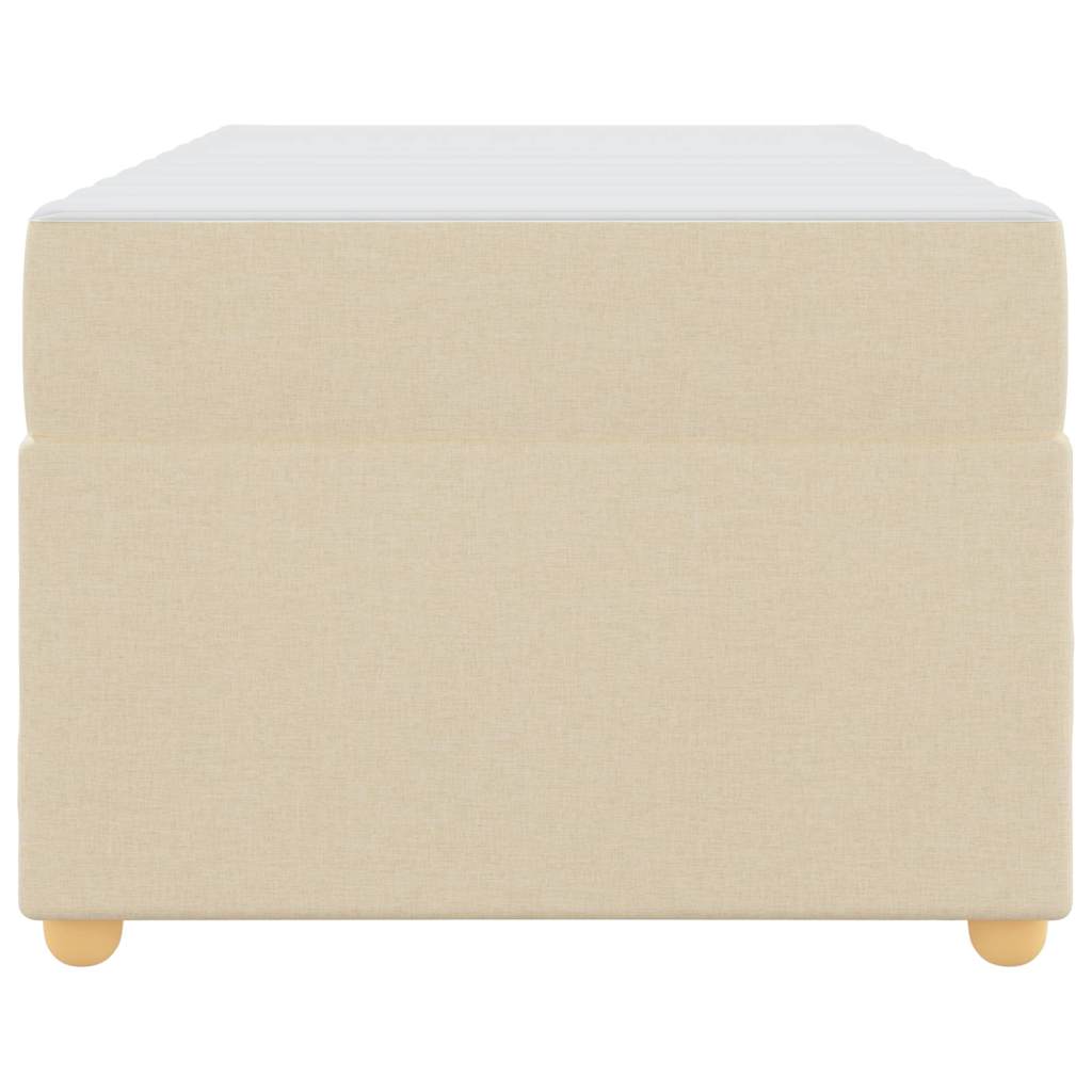 Struttura del letto con materasso Crema 100 x 200 cm Tessuto