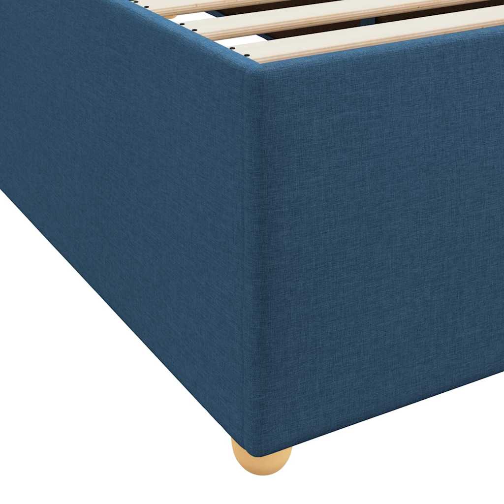 Struttura del letto con materasso Blu 100 x 200 cm Tessuto | homemem39