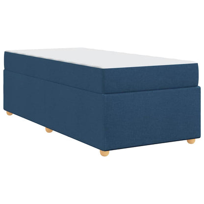 Struttura del letto con materasso Blu 100 x 200 cm Tessuto | homemem39
