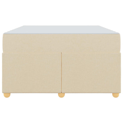 Struttura del letto con materasso Crema 120 x 190 cm Tessuto