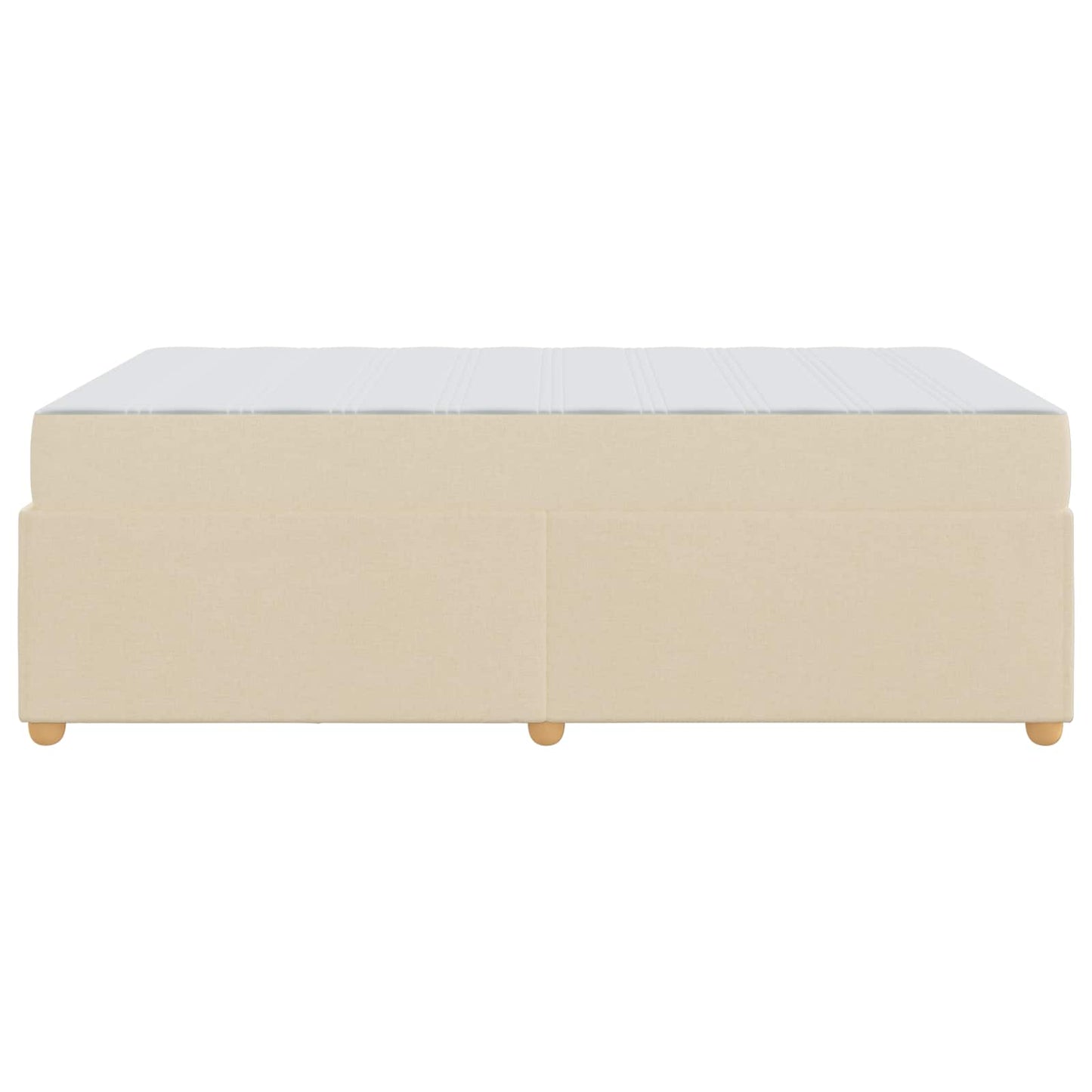 Struttura del letto con materasso Crema 120 x 190 cm Tessuto