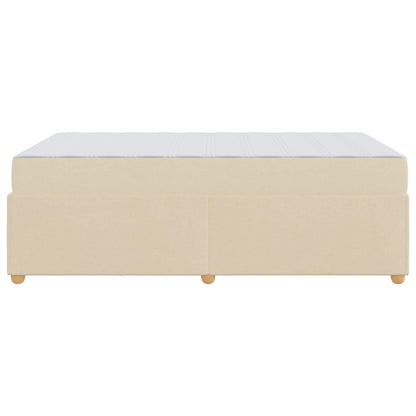 Struttura del letto con materasso Crema 120 x 190 cm Tessuto
