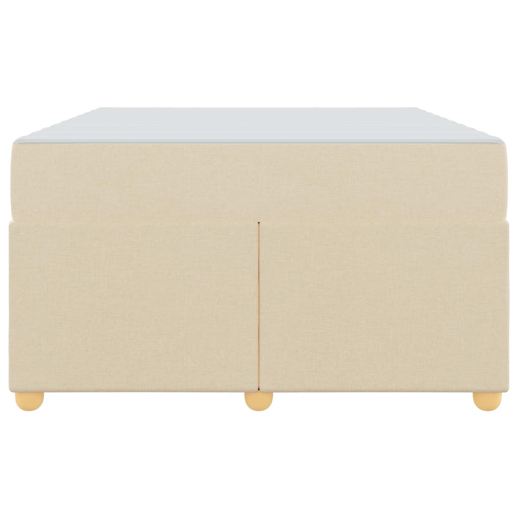 Struttura del letto con materasso Crema 120 x 200 cm Tessuto