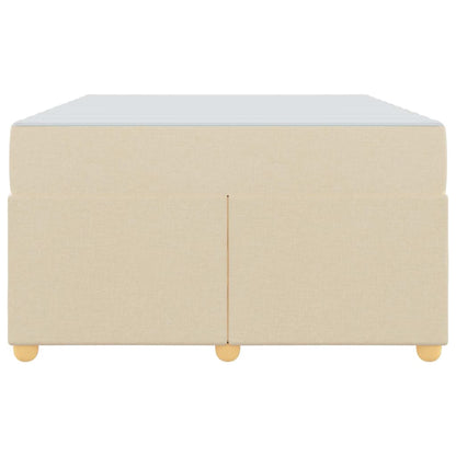 Struttura del letto con materasso Crema 120 x 200 cm Tessuto