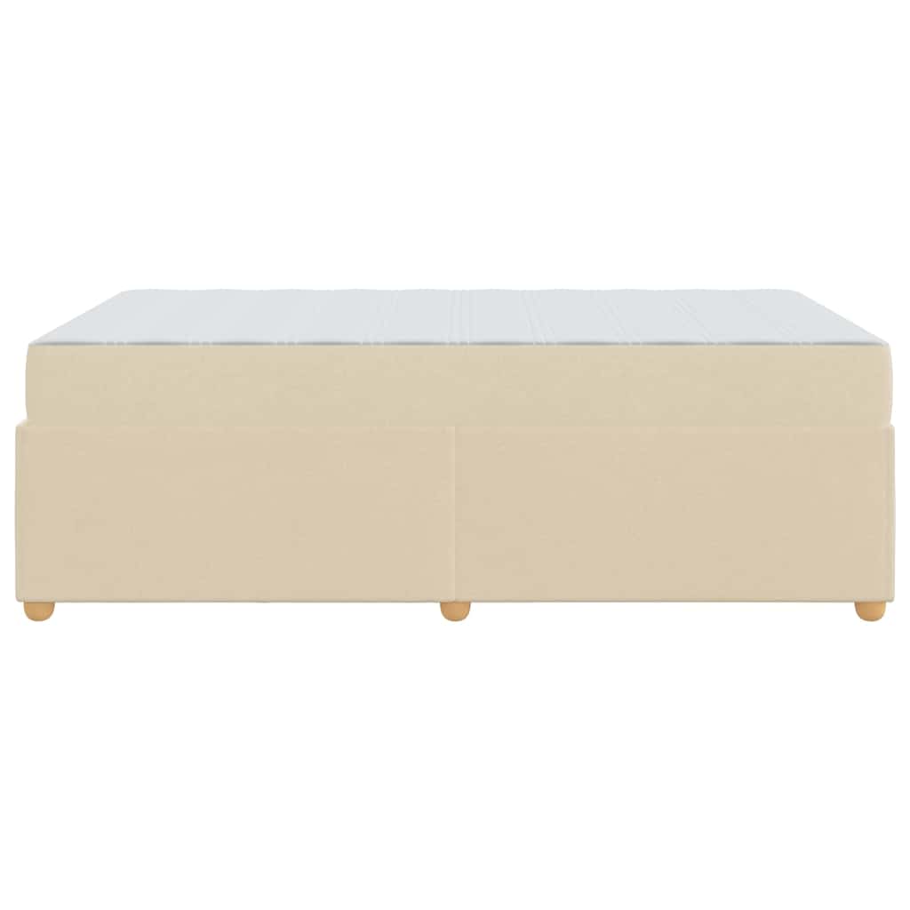Struttura del letto con materasso Crema 120 x 200 cm Tessuto