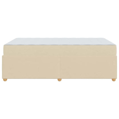 Struttura del letto con materasso Crema 120 x 200 cm Tessuto