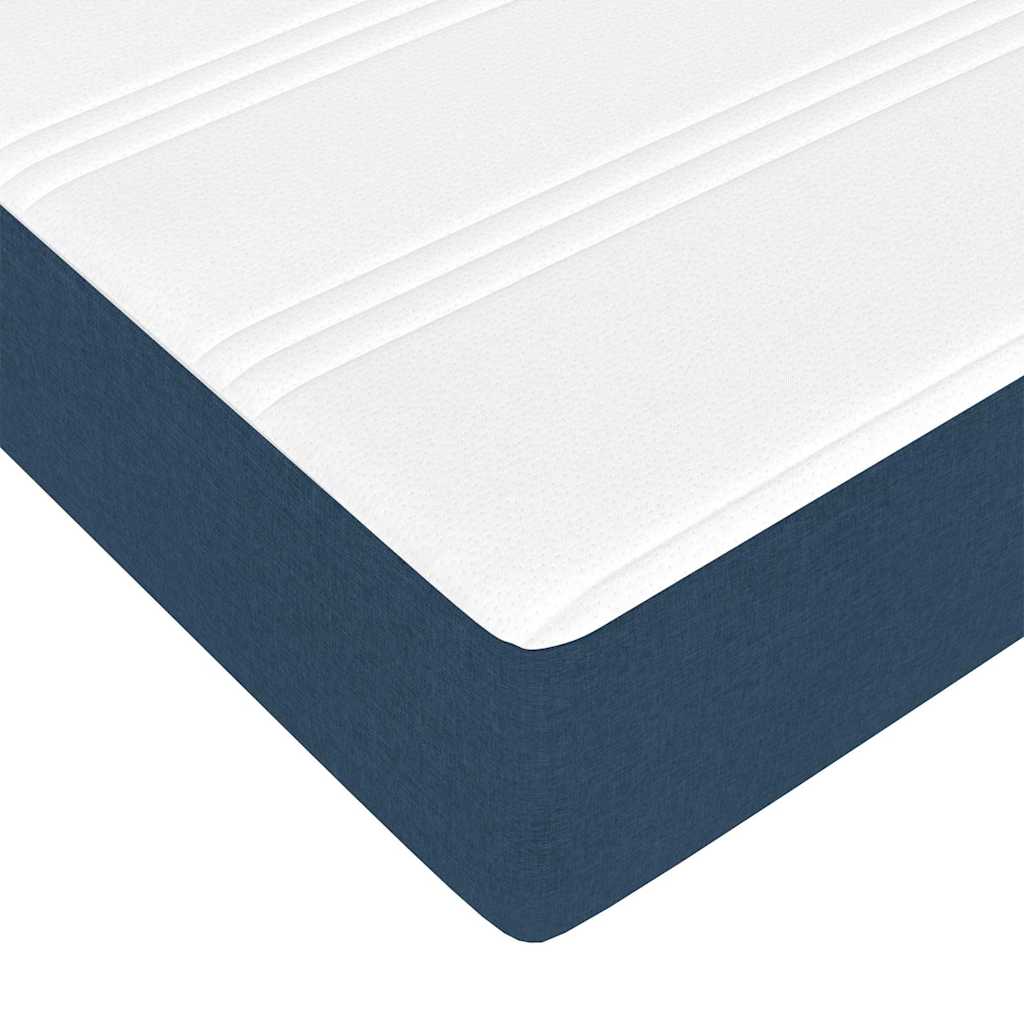 Struttura del letto con materasso Blu 140 x 200 cm Tessuto | homemem39