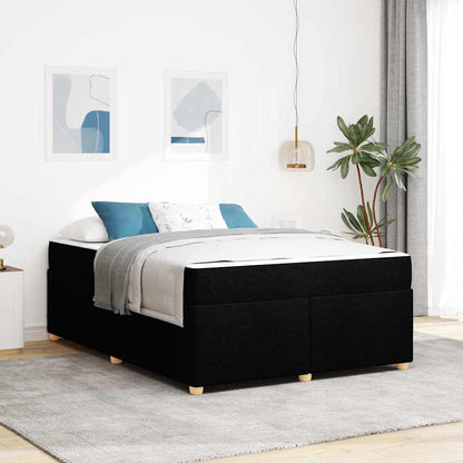 Struttura del letto con materasso Nero 160 x 200 cm Tessuto | homemem39