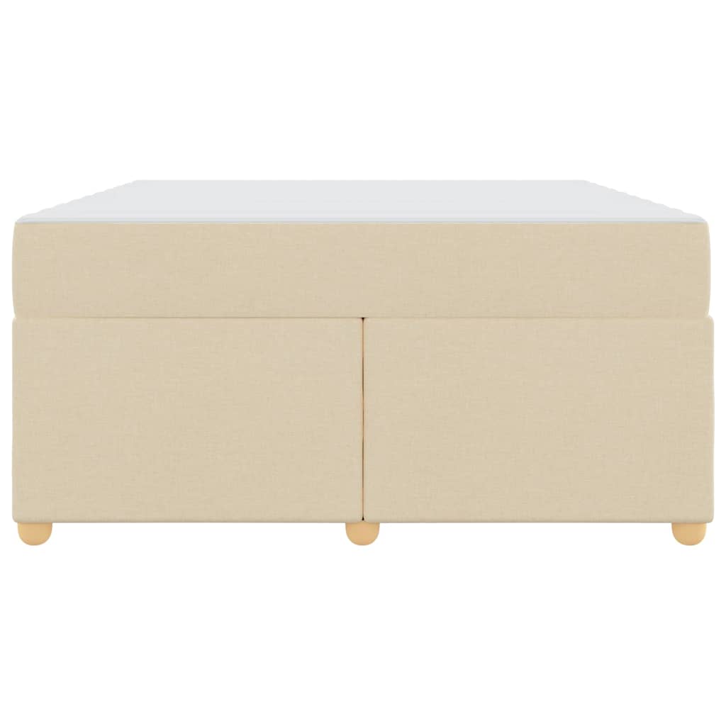 Struttura del letto con materasso Crema 160 x 200 cm Tessuto