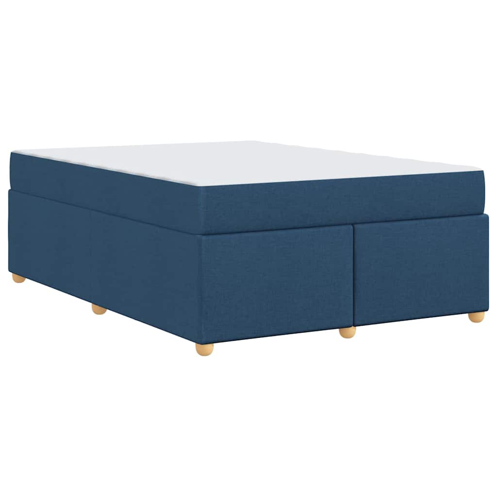 Struttura del letto con materasso Blu 160 x 200 cm Tessuto