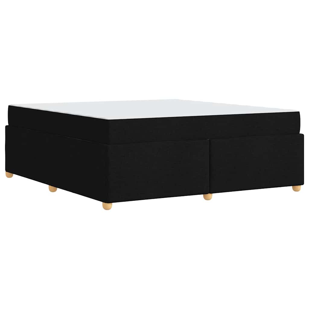 Struttura del letto con materasso Nero 180 x 200 cm Tessuto
