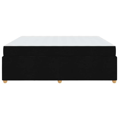 Struttura del letto con materasso Nero 180 x 200 cm Tessuto