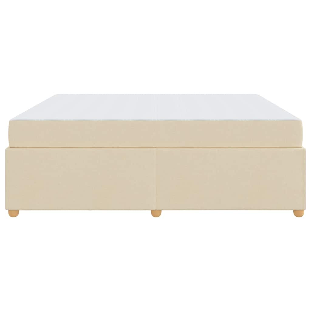 Struttura del letto con materasso Crema 180 x 200 cm Tessuto