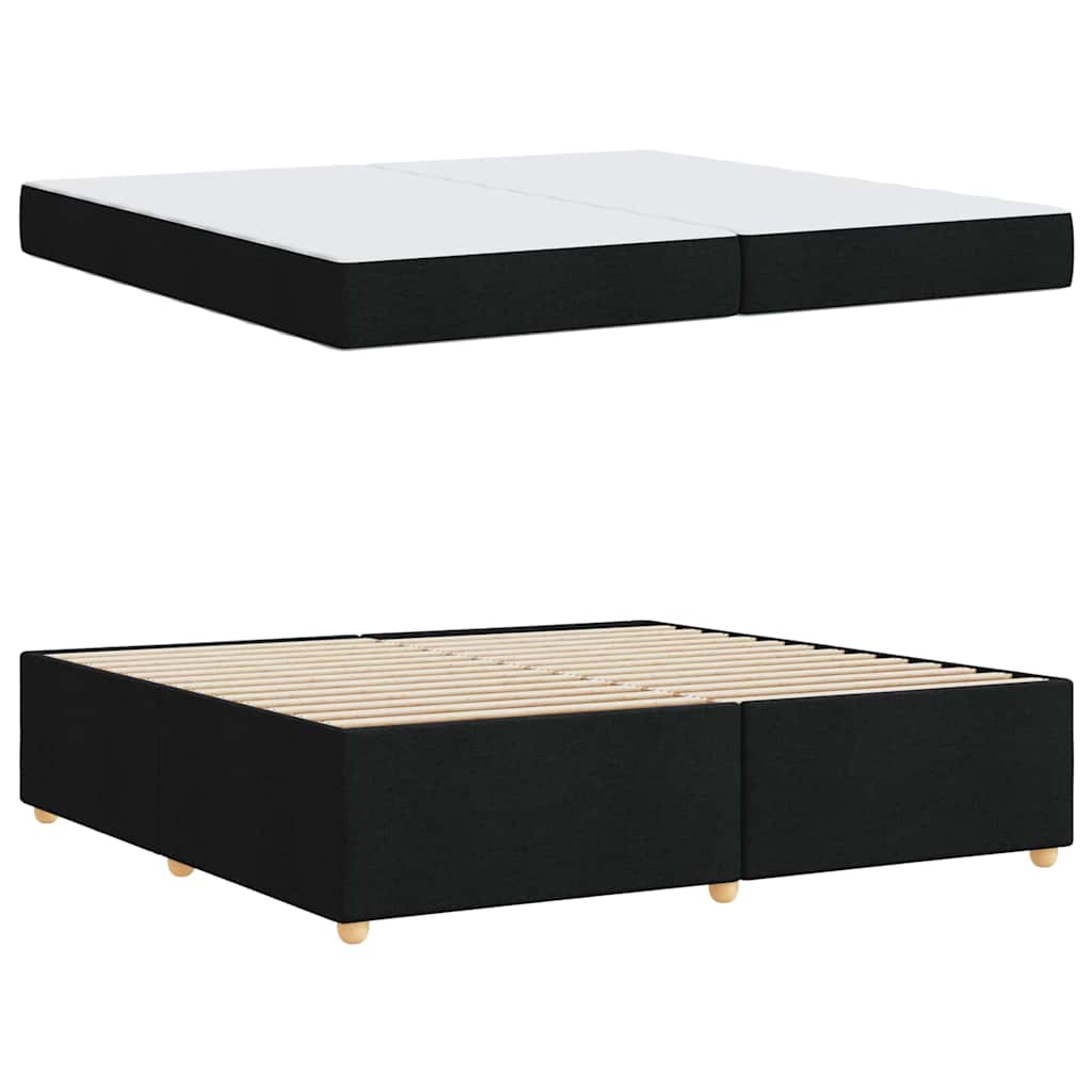 Struttura del letto con materasso Nero 200 x 200 cm Tessuto