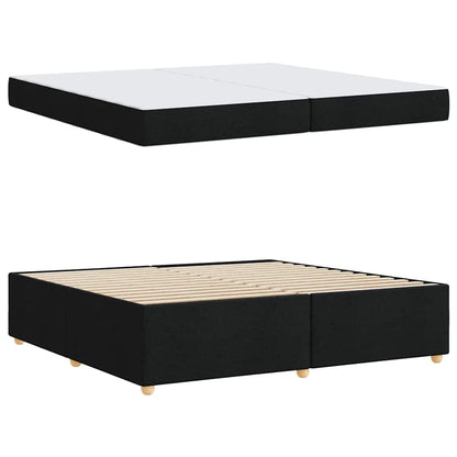 Struttura del letto con materasso Nero 200 x 200 cm Tessuto