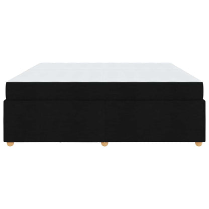 Struttura del letto con materasso Nero 200 x 200 cm Tessuto