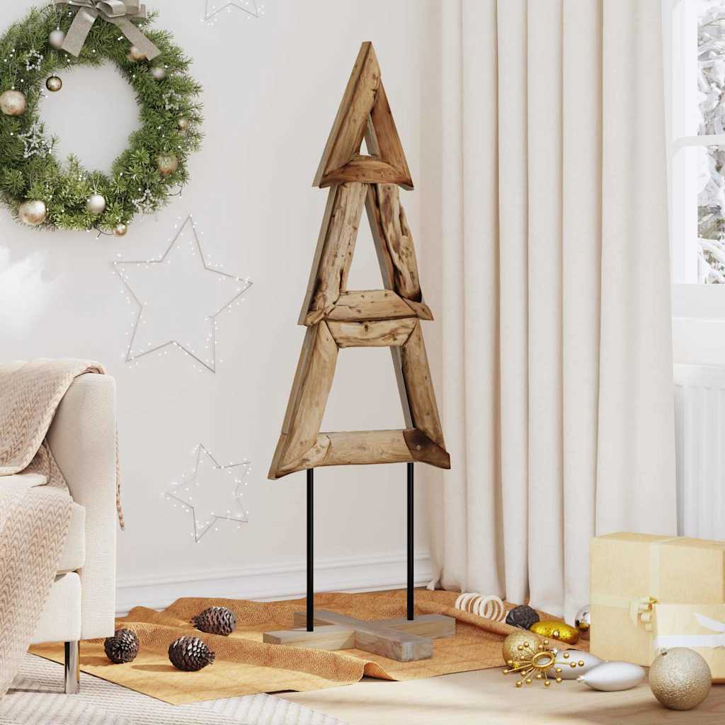Albero di Natale Marrone 120 cm Legno massello di teak | homemem39