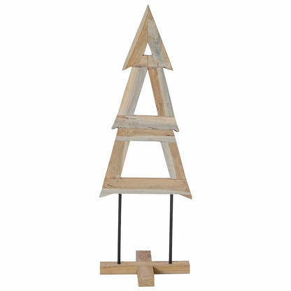 Albero di Natale Marrone 120 cm Legno massello di teak