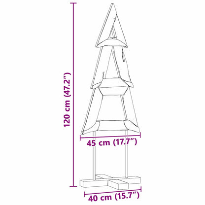 Albero di Natale Marrone 120 cm Legno massello di teak