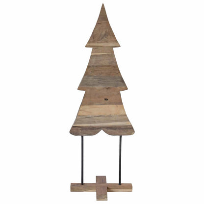 Albero di Natale Marrone 121 cm Legno massello di teak