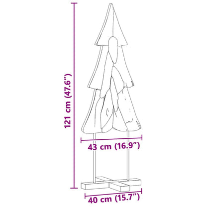 Albero di Natale Marrone 121 cm Legno massello di teak