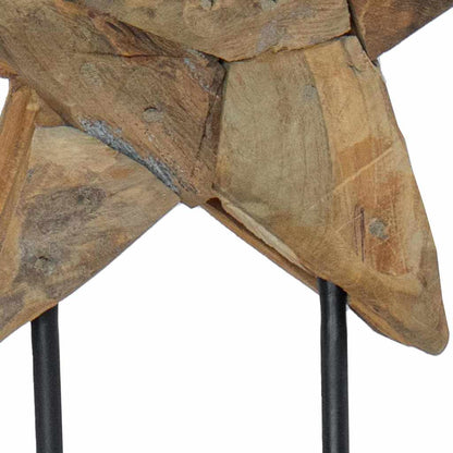 Stella di Natale Marrone 30 x 5 x 45 cm Legno di teak solido