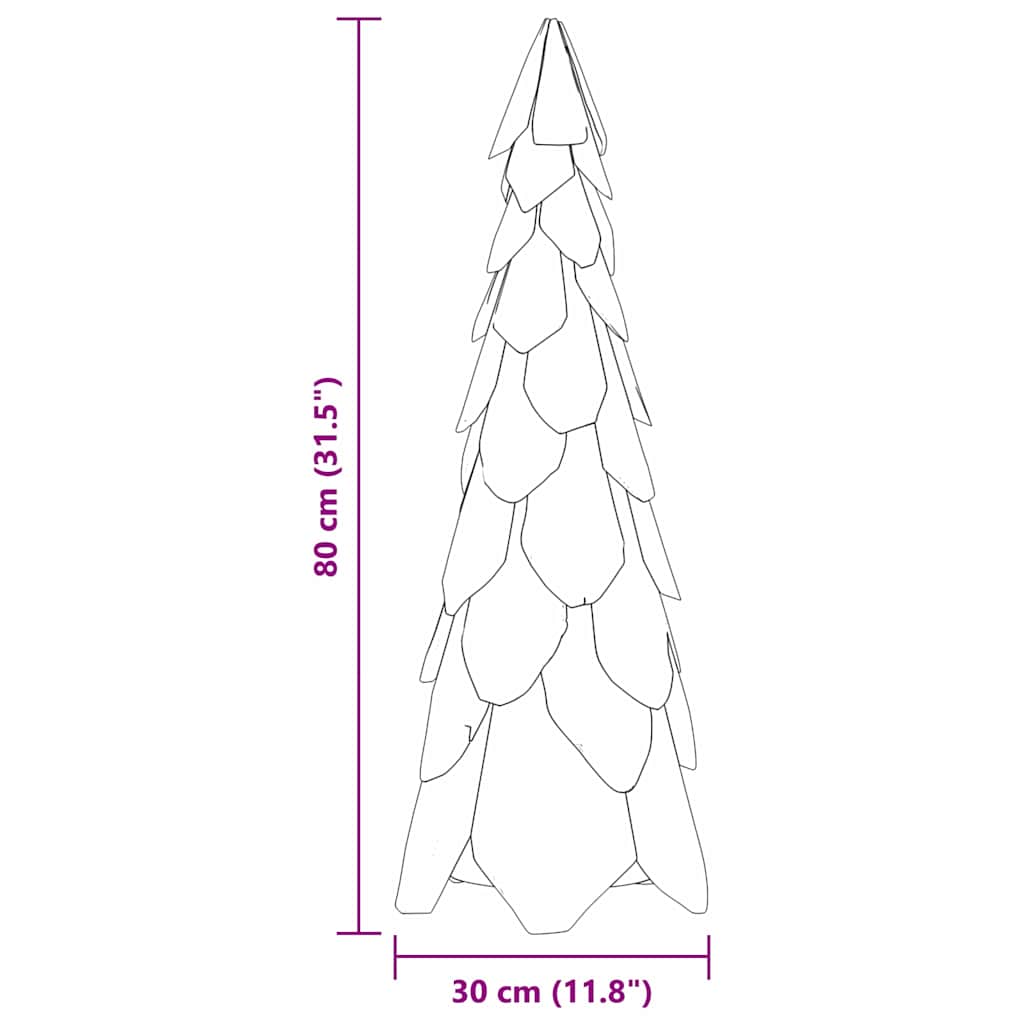 Albero di Natale Marrone 80 cm Legno massello di teak