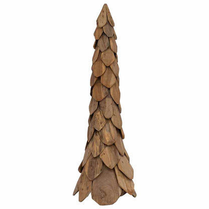 Albero di Natale Marrone 111 cm Legno massello di teak