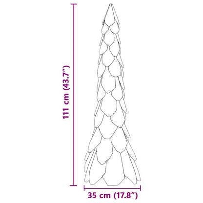 Albero di Natale Marrone 111 cm Legno massello di teak