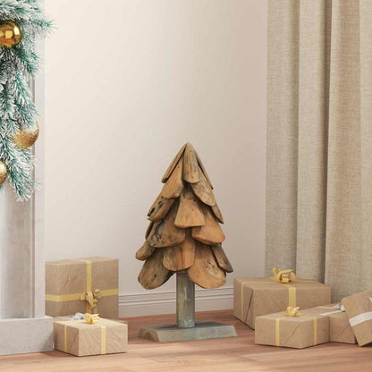 Albero di Natale Marrone 61 cm Legno massello di teak