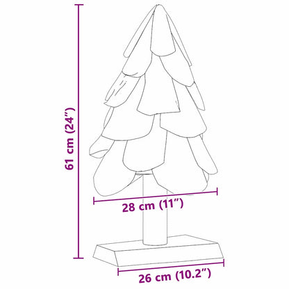 Albero di Natale Marrone 61 cm Legno massello di teak | homemem39