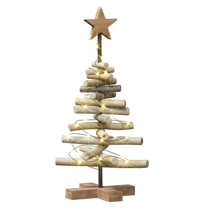 Albero di Natale Marrone 60 cm Legno massello di teak | homemem39