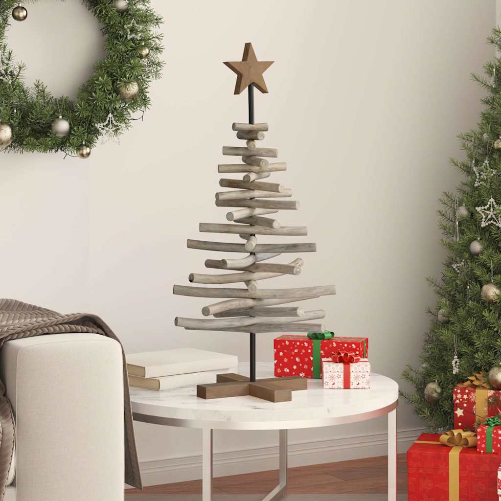 Albero di Natale Marrone 90 cm Legno massello di teak | homemem39