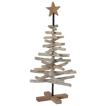 Albero di Natale Marrone 90 cm Legno massello di teak | homemem39