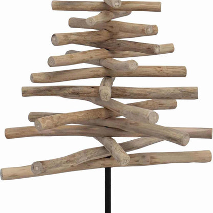 Albero di Natale Marrone 120 cm Legno massello di teak | homemem39