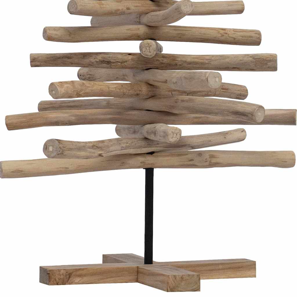 Albero di Natale Marrone 120 cm Legno di teak massello | homemem39