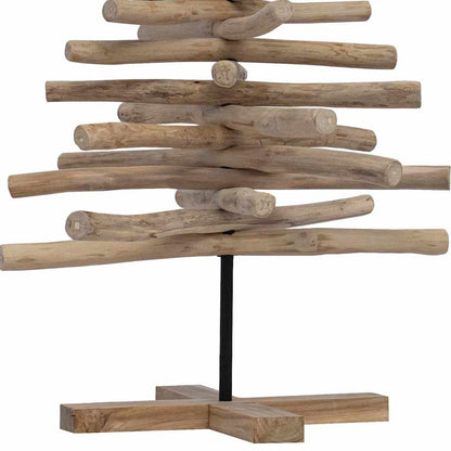 Albero di Natale Marrone 120 cm Legno di teak massello | homemem39