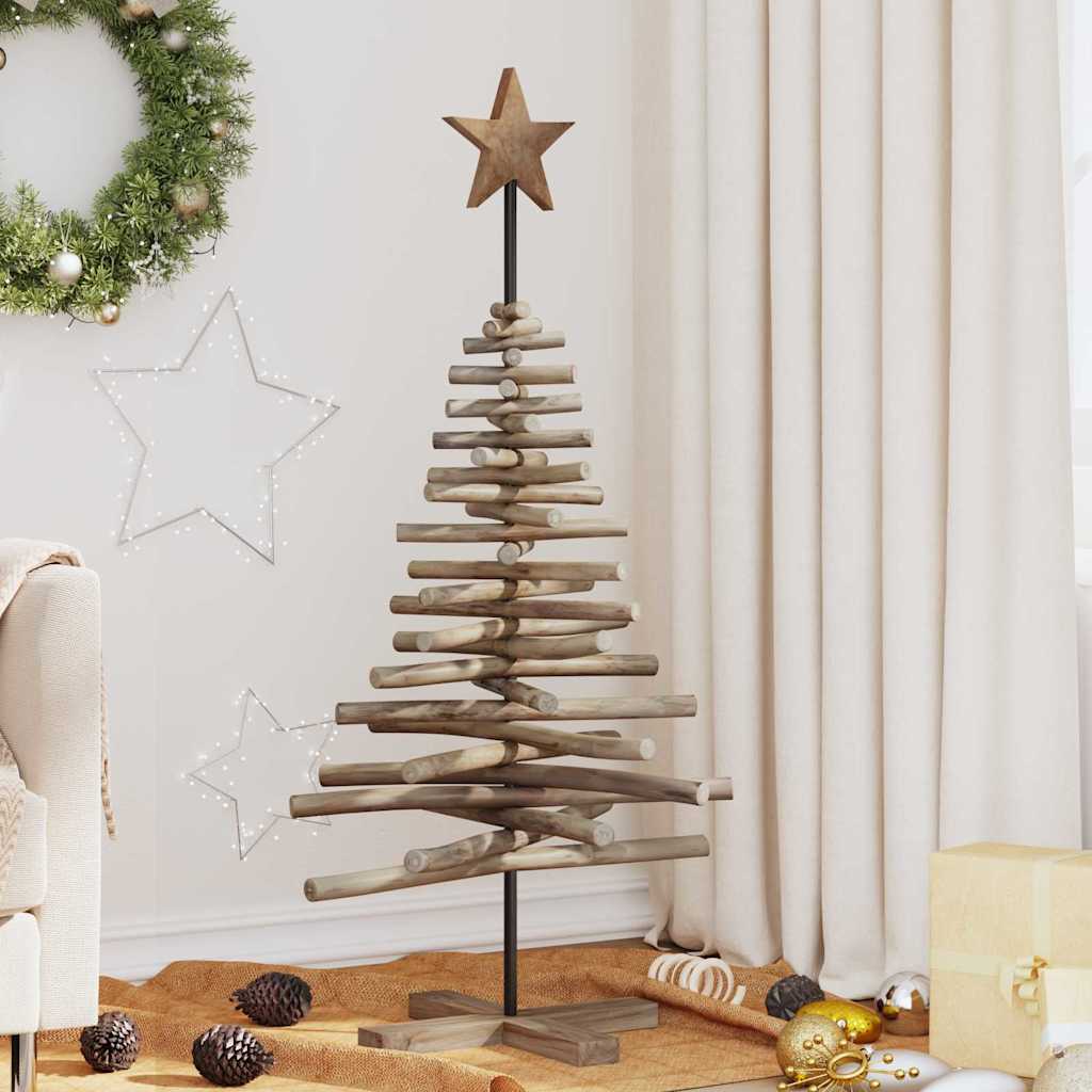 Albero di Natale Marrone 120 cm Legno massello di teak | homemem39