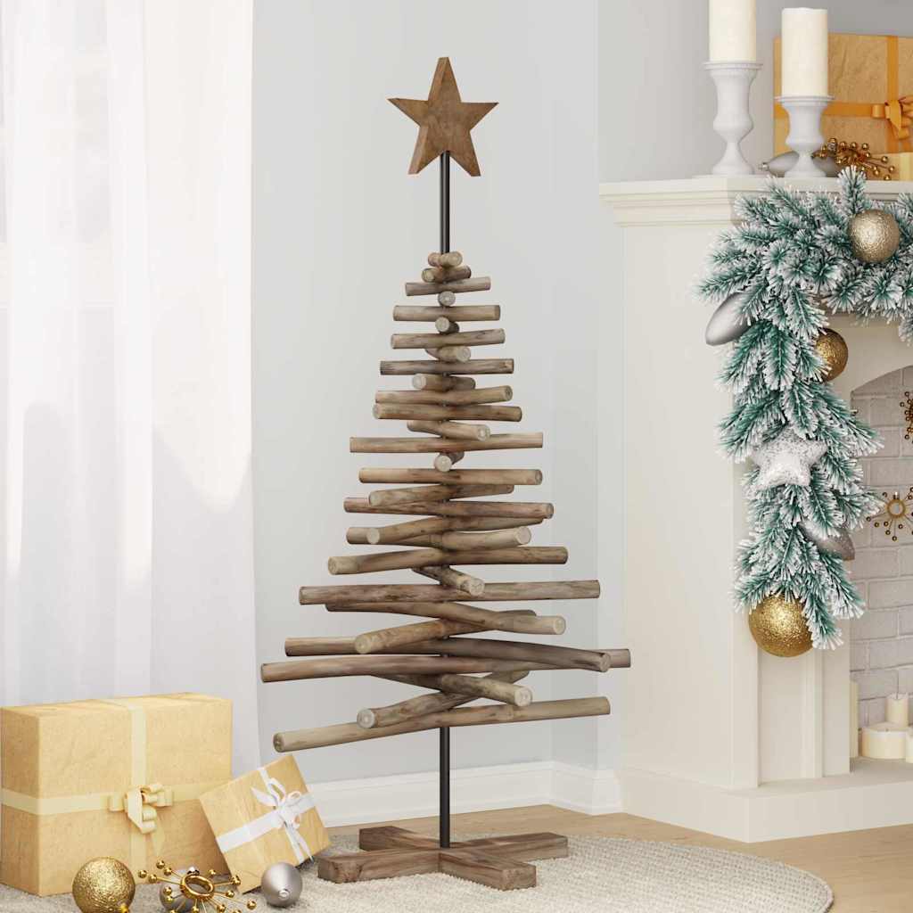 Albero di Natale Marrone 120 cm Legno massello di teak | homemem39