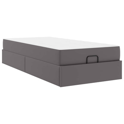 Struttura letto con materasso con materasso 2 pcs Grigio PVC