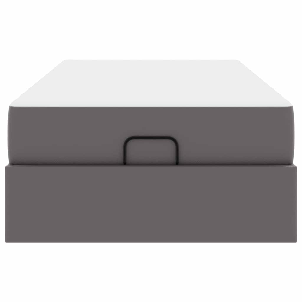 Struttura letto con materasso con materasso 2 pcs Grigio PVC