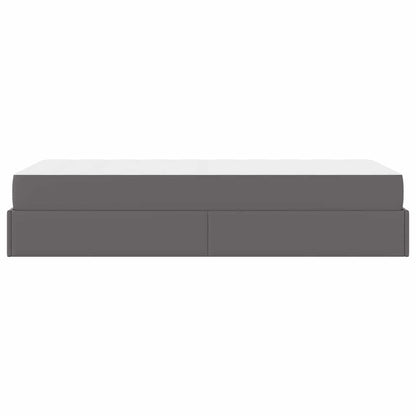 Struttura letto con materasso con materasso 2 pcs Grigio PVC